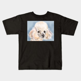 Smiling White Poodle Dog Kids T-Shirt